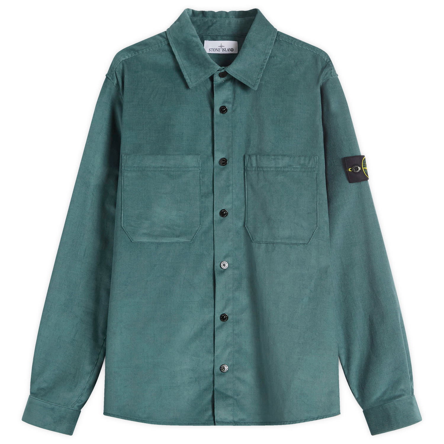 Skjorta Stone Island Micro-Corduroy Overshirt, Size Large Grön | K1S151200113-V0053, 1