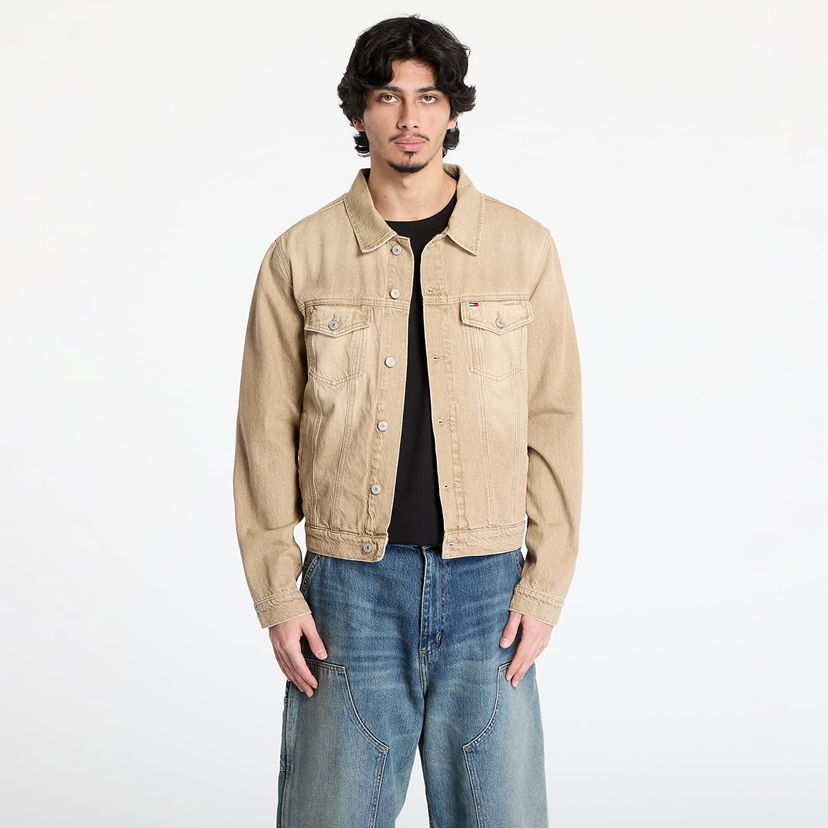 Jacka Tommy Hilfiger Tommy Jeans Ryan Regular Trucker Denim Jacket Beige | DM0DM21857 1CE