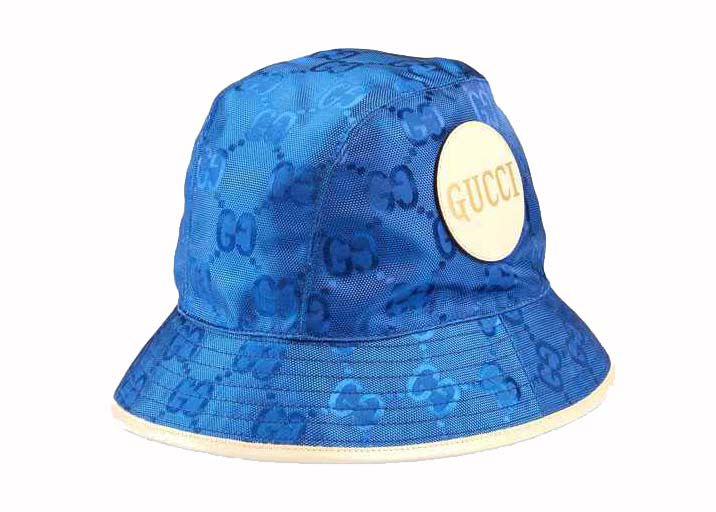 Hatt Gucci Off The Grid Bucket Hat Blue/Beige Mörkblå | 627115 4HK79 4377, 0