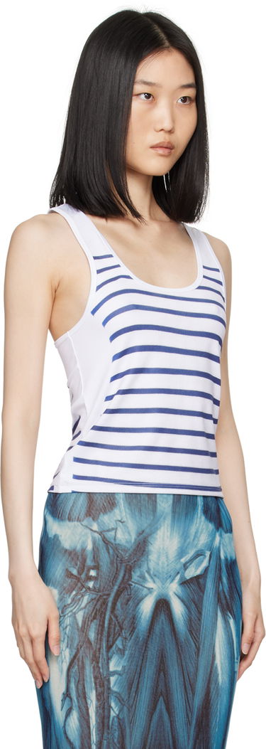 T-shirt Jean Paul Gaultier Jean Paul Gaultier Striped Turtleneck Top Vit | 24/30-F-TO198-J559-015900, 3