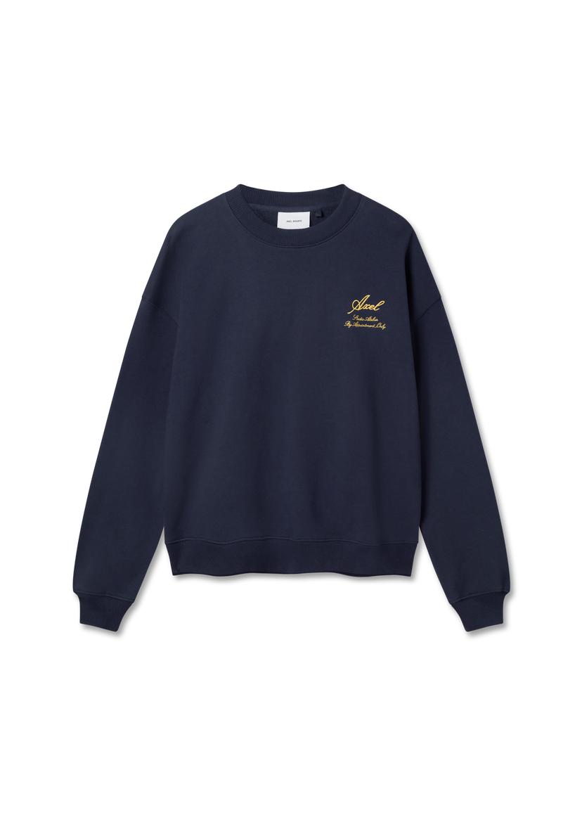 Sweatshirt AXEL ARIGATO Navy Blue Embroidered Sweatshirt Blå | A3000002