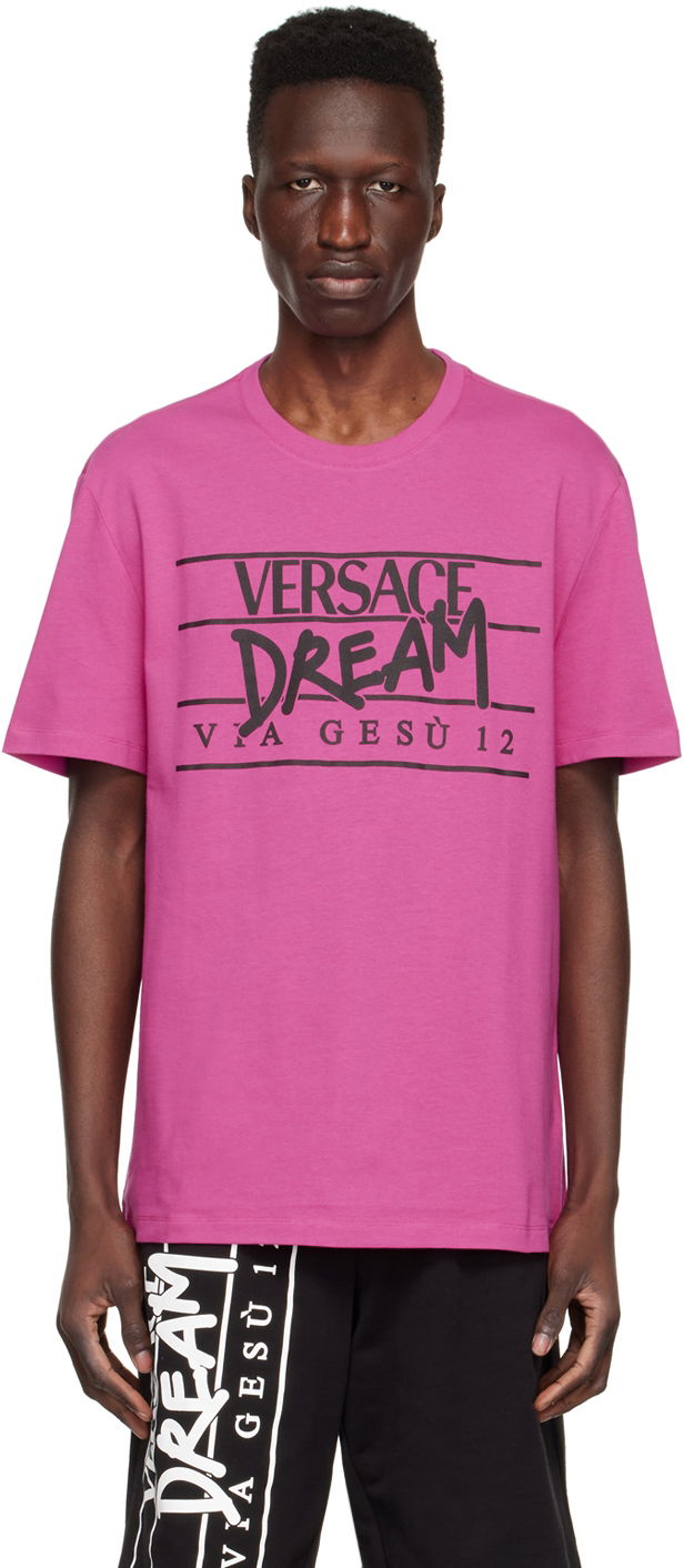 T-shirt Versace Cotton T-Shirt Rosa | 1005783 1A04025