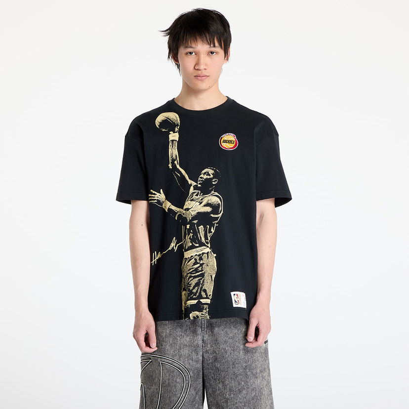 T-shirt Mitchell & Ness Mitchell & Ness Houston Rockets Hakeem Olajuwon Vintage Graphic T-Shirt Svart | NN12306-HROBLCK