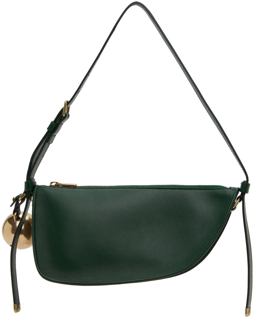 Axelväska Burberry Mini Shield Sling Bag Grön | 8077761