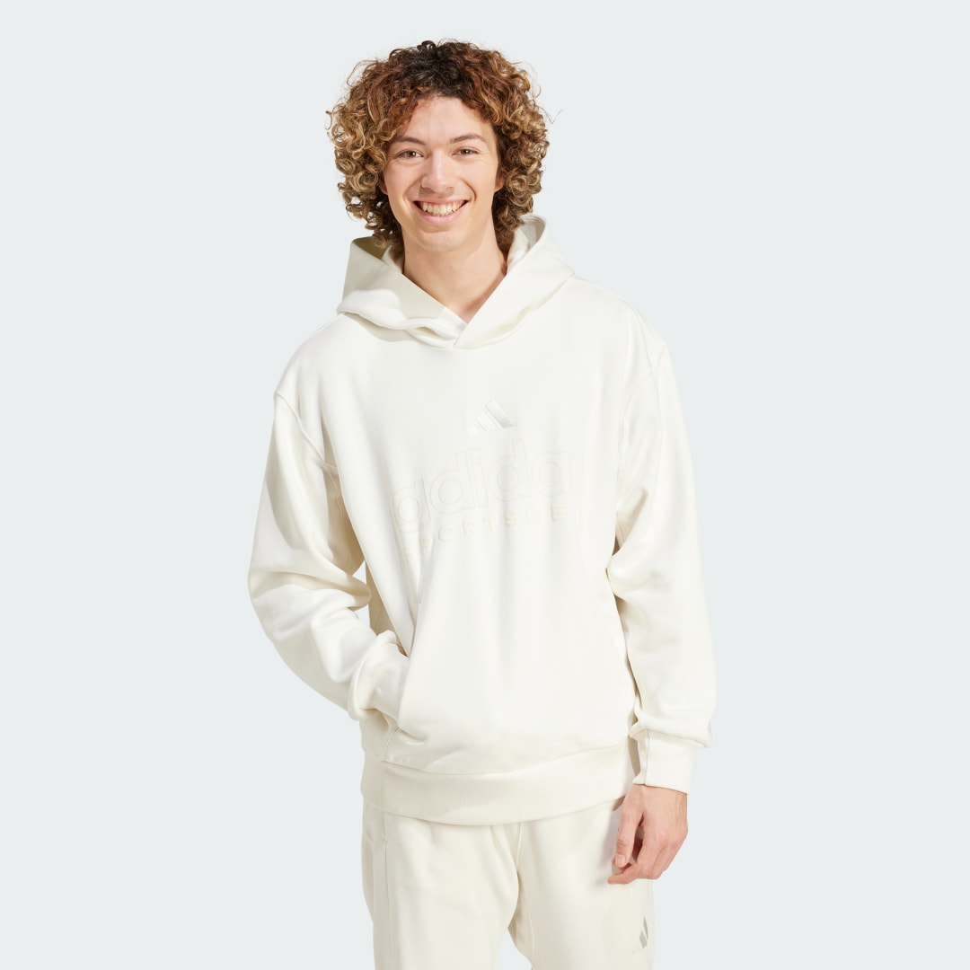 Sweatshirt adidas Performance Fleece Graphic Hoodie Vit | IY6594, 0