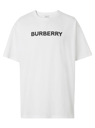T-shirt Burberry Logo Print Oversized T-Shirt Vit | 8055309