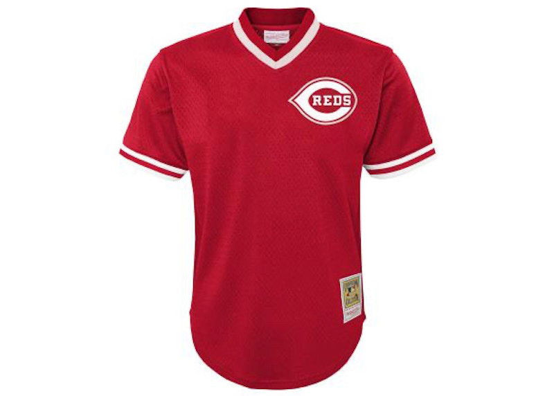 Jersey Mitchell & Ness Mitchell & Ness Cincinnati Reds Johnny Bench 1983 Authentic Mesh BP Jersey Röd | 9N3B7MBP0-CINJB-Y83
