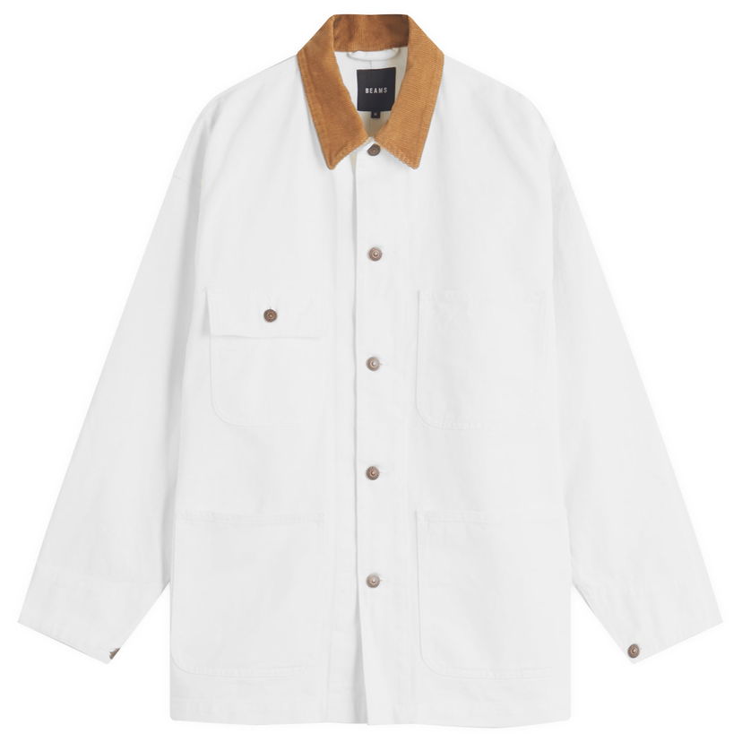 Jacka BEAMS Loose Coverall Jacket Vit | 1118-2536-791-01