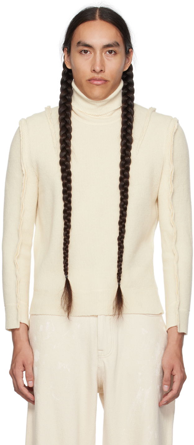 Sweater R13 R13 Flat Sleeve Turtleneck Beige | R13WY166-Y032A
