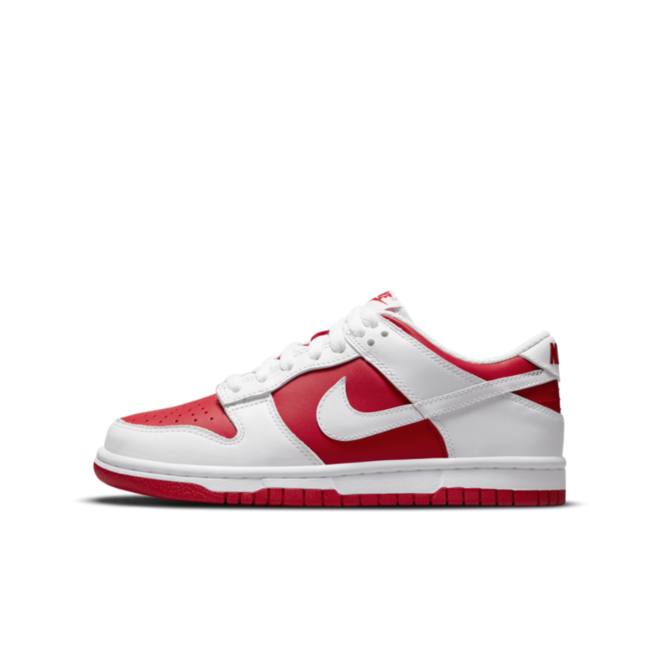 Sneakers och skor Nike Dunk Low "White University Red" GS Röd | CW1590-600, 0