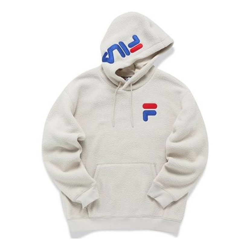 Sweatshirt FILA Fleece Hoodie With Logo Print Beige | T11U146201F-IV