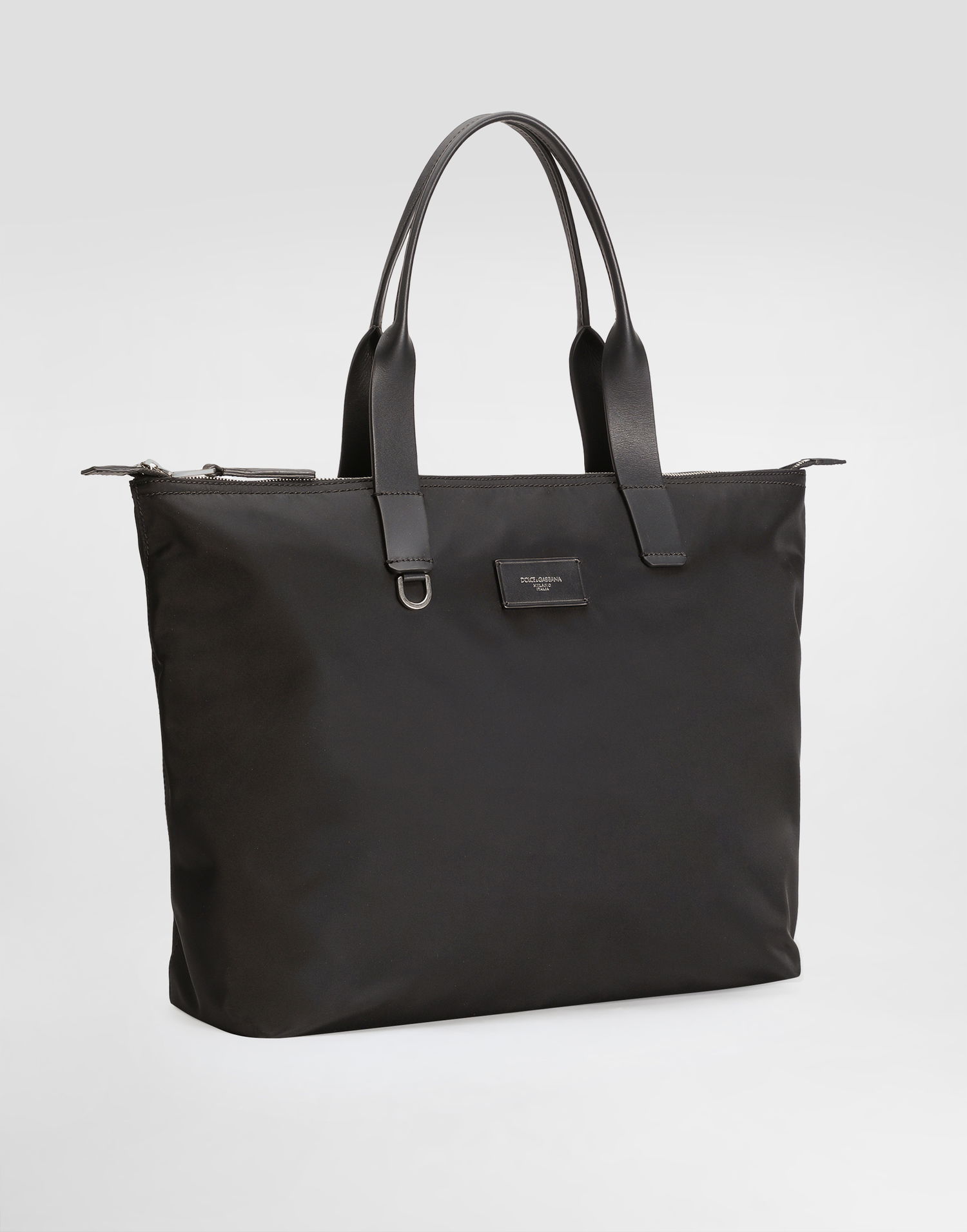 Tygpåse Dolce & Gabbana Dolce & Gabbana Nylon and Calfskin Shopping Tote Svart | BM2375AN4218B956, 1