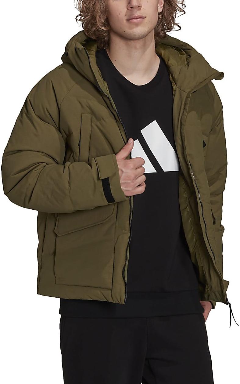 Pufferjacka adidas Originals Big Baffle Hooded Puffer Jacket Grön | gt6535