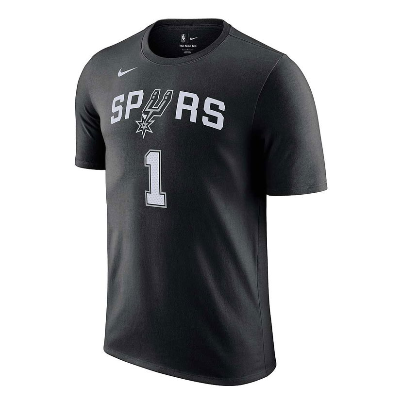 T-shirt Nike NBA SAN ANTONIO SPURS N&N T-SHIRT VICTOR WEMBANYANA Svart | DR6397-018