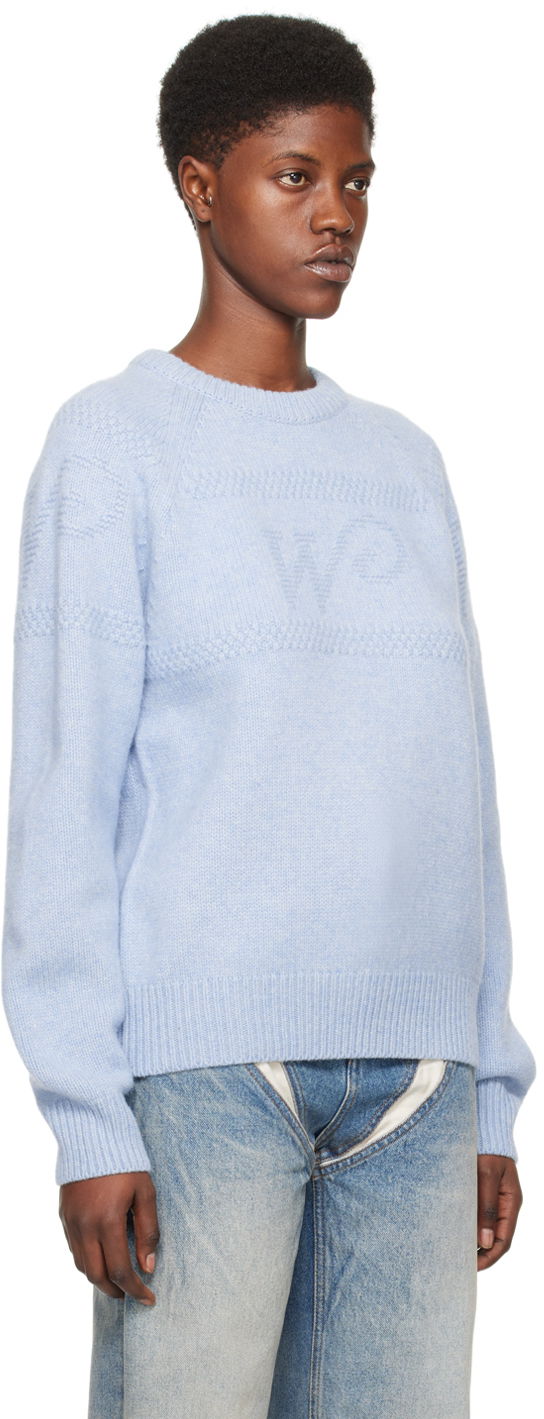Sweater We11done Jacquard Sweater Blå | WD-KT0-24-616-U-SK, 1