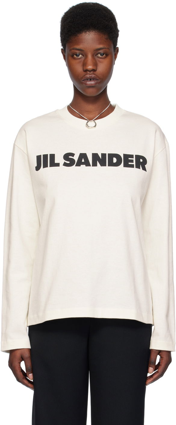 T-shirt Jil Sander Crewneck T-Shirt Vit | J02GC0107_J45148