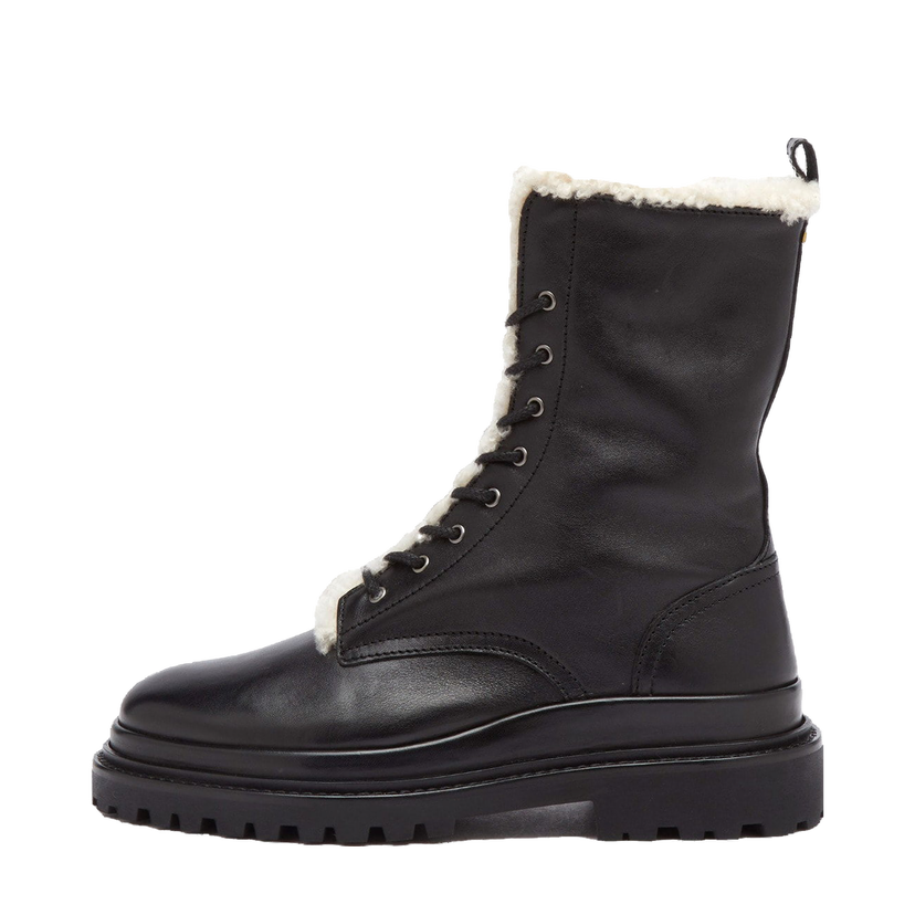 Sneakers och skor ISABEL MARANT Leather and Shearling Ranger Boot Svart | 24HBO0090FB-B4A07S-01BK