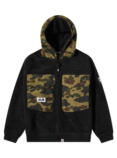 Jacka BAPE Big Pocket Relaxed Fit Boa Jacket Svart | 001LJI801004M-BLK