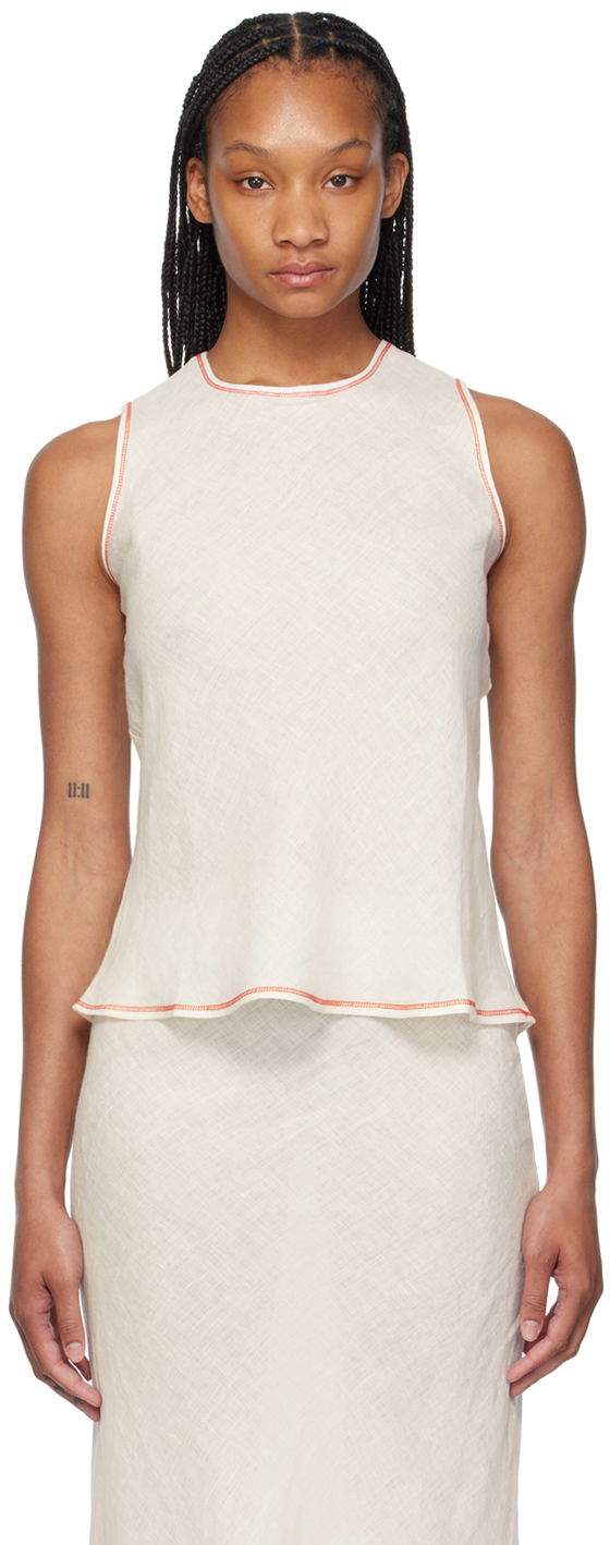 Linne Baserange Sleeveless Top Beige | TODY-SL-SU24
