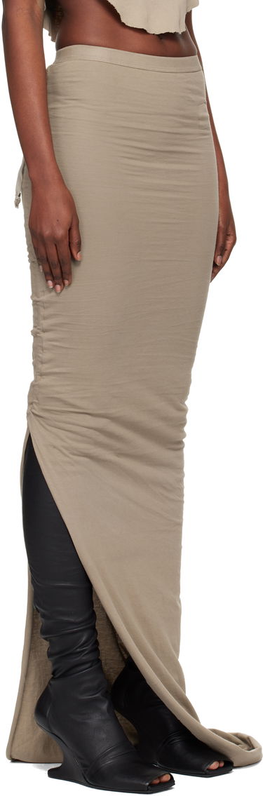 Kjol Rick Owens Rick Owens DRKSHDW Concordians Soft Edfu Maxi Skirt Beige | DS02E7337 RN, 1
