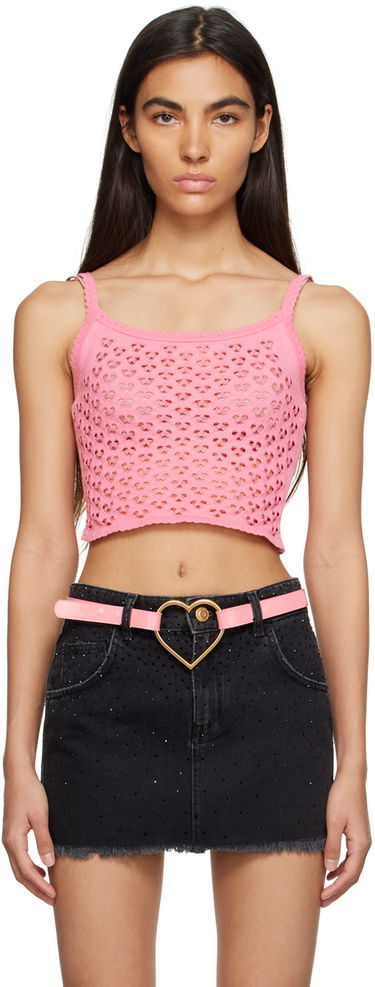 Linne Blumarine Blumarine Heart Cutout Tank Top Rosa | P322M341A, 0