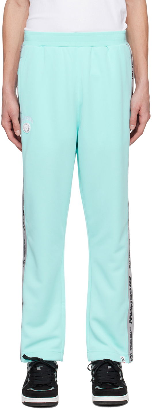 Träningsbyxor AAPE by A Bathing Ape AAPE by A Bathing Ape Stripe Sweatpants Turkos | AAPPTMA672XXMBLR