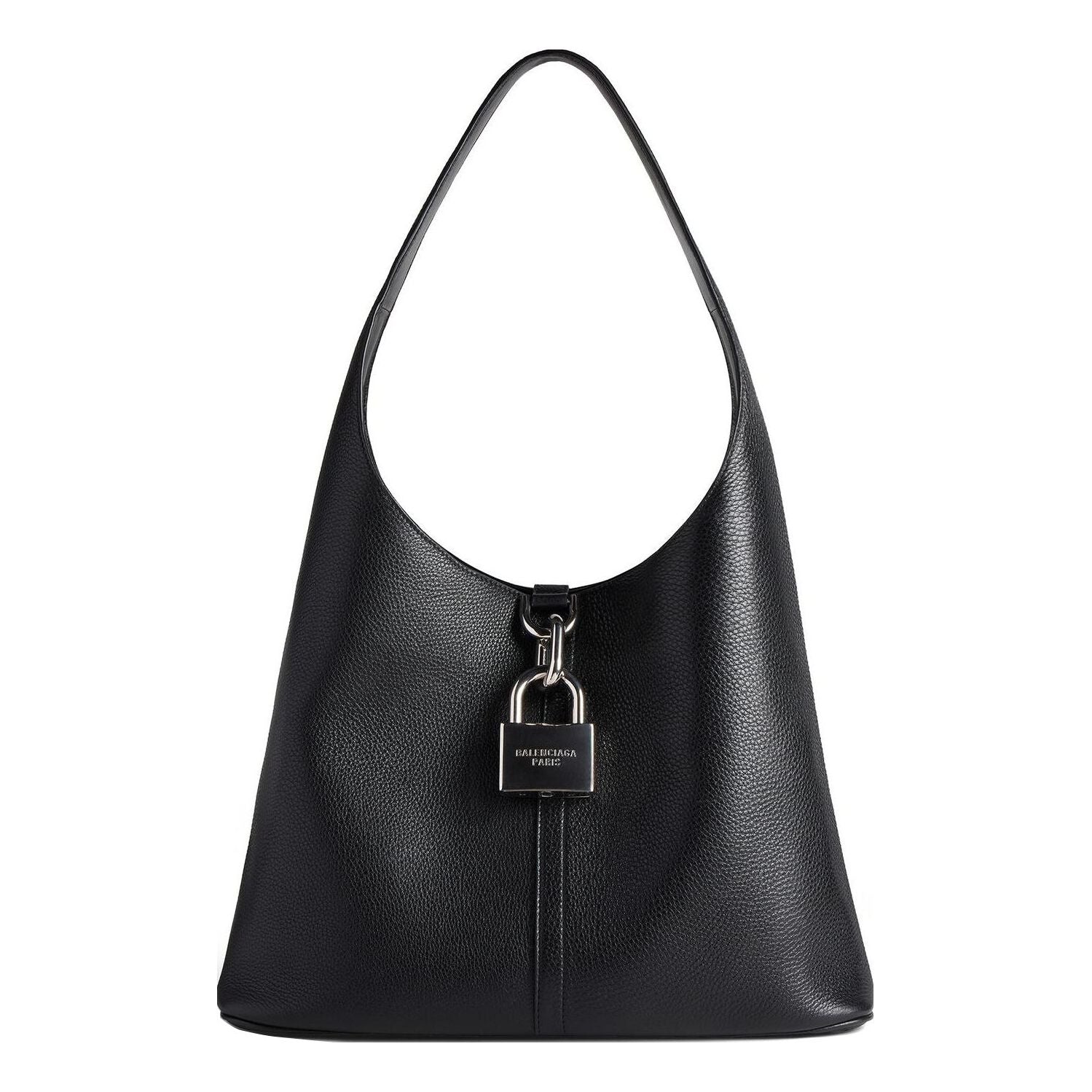 Axelväska Balenciaga Balenciaga Locker Medium Hobo Bag Svart | 7716362AAWC1000, 0