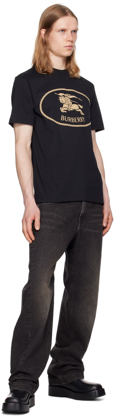 T-shirt Burberry Burberry Knight Stamp T-Shirt Svart | 8110953, 3