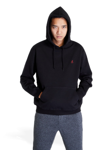 Sweatshirt GRAMICCI One Point Hooded Sweatshirt Svart | G303-FT Black
