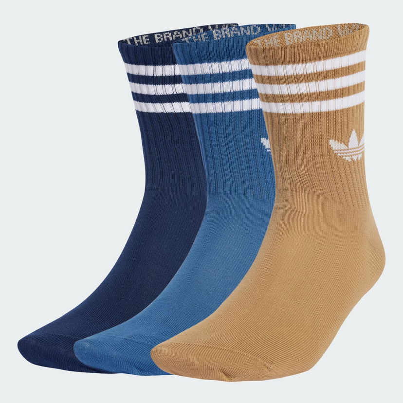 Strumpor adidas Performance 3-Stripes Crew Socks - 3 Pairs Brun | JZ4941