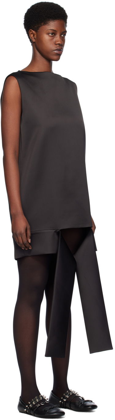 Klä We11done We11done Satin Sleeveless Minidress with Origami Straps Svart | WD-OP0-24-174-U-BK, 1