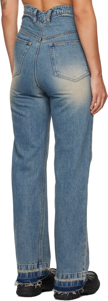 Jeans We11done We11done Distressed High-Waisted Jeans Blå | WD-DP3-24-323-W-BL, 2
