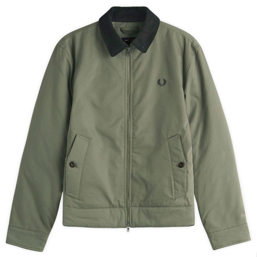Jacka Fred Perry Fred Perry Cotton Caban Jacket, Size Large Grön | J8535-W19
