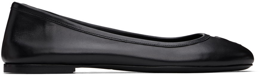Kläder AMI AMI Paris Round Toe Ami De Cœur Ballerina Flats Svart | FSV804.AL0069, 0