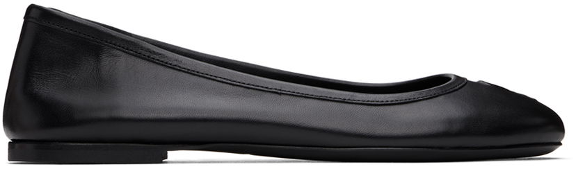 Kläder AMI AMI Paris Round Toe Ami De Cœur Ballerina Flats Svart | FSV804.AL0069