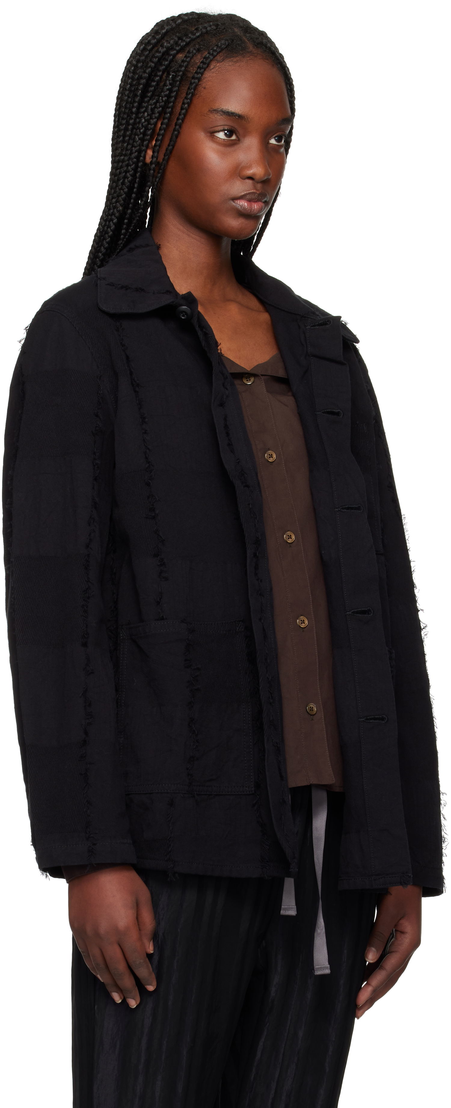 Jacka Needles Needles Coverall Ripstop Cut Jacquard Jacket Svart | QV188, 1