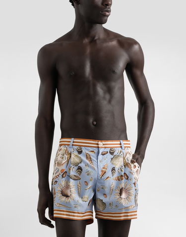 Badkläder Dolce & Gabbana Dolce & Gabbana Shell Print Swim Shorts Blå | M4E68TFIM69HC5PK, 1