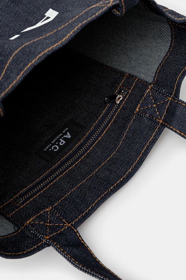 Tygpåse A.P.C. Axel Small Tote Bag Blå | CODDP.M61568.IAK, 4