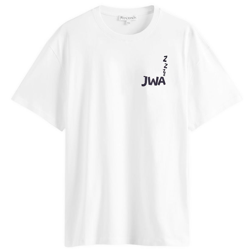 T-shirt JW Anderson Back Print T-Shirt in White, Size Large Vit | JT0285-PG1510-001