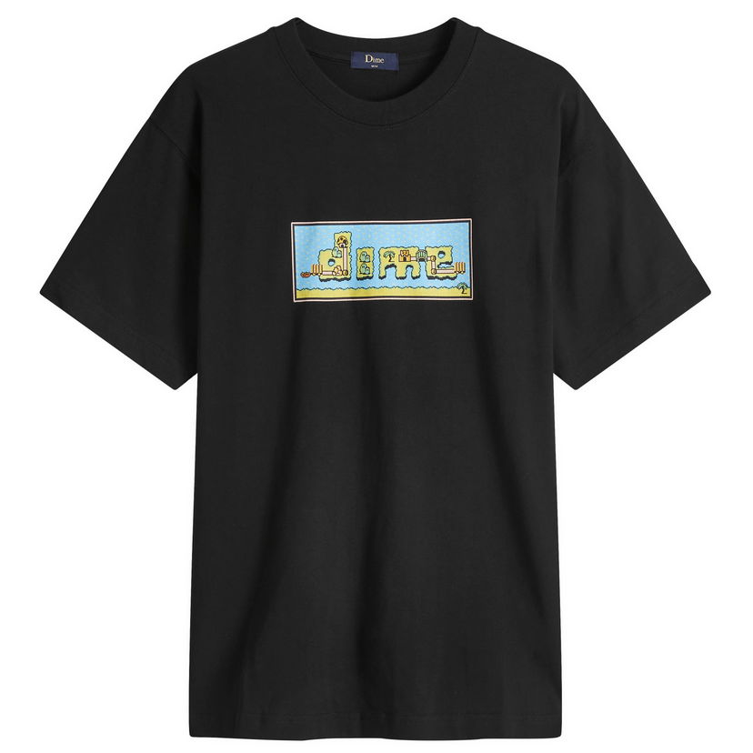 T-shirt Dime World Graphic T-Shirt Svart | DIMEHO2460BLK