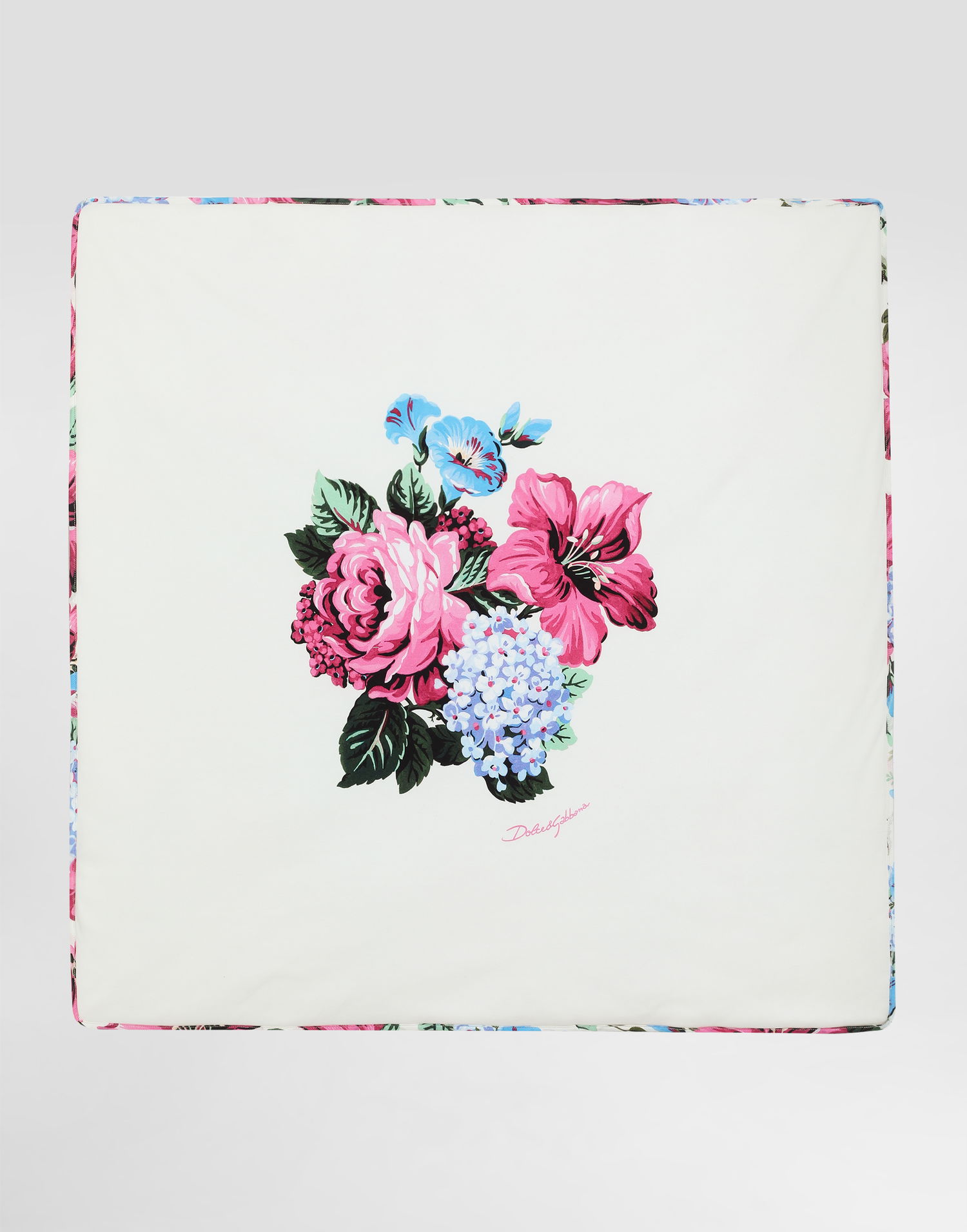 Halsduk Dolce & Gabbana Dolce & Gabbana Floral Print Interlock Blanket Vit | LNJAE7II7HTHA5MH, 0