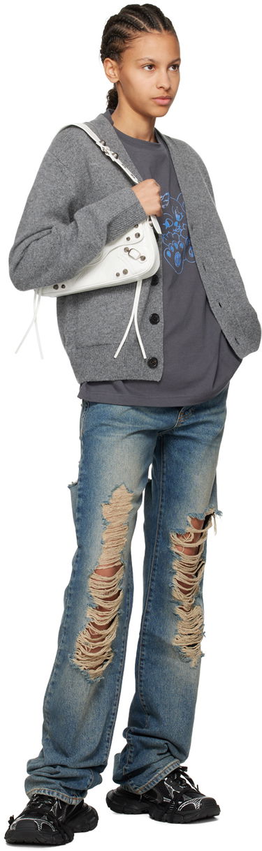 Sweater We11done We11done Patch Pocket Cardigan Grå | WD-KC3-23-621-U-CH, 3