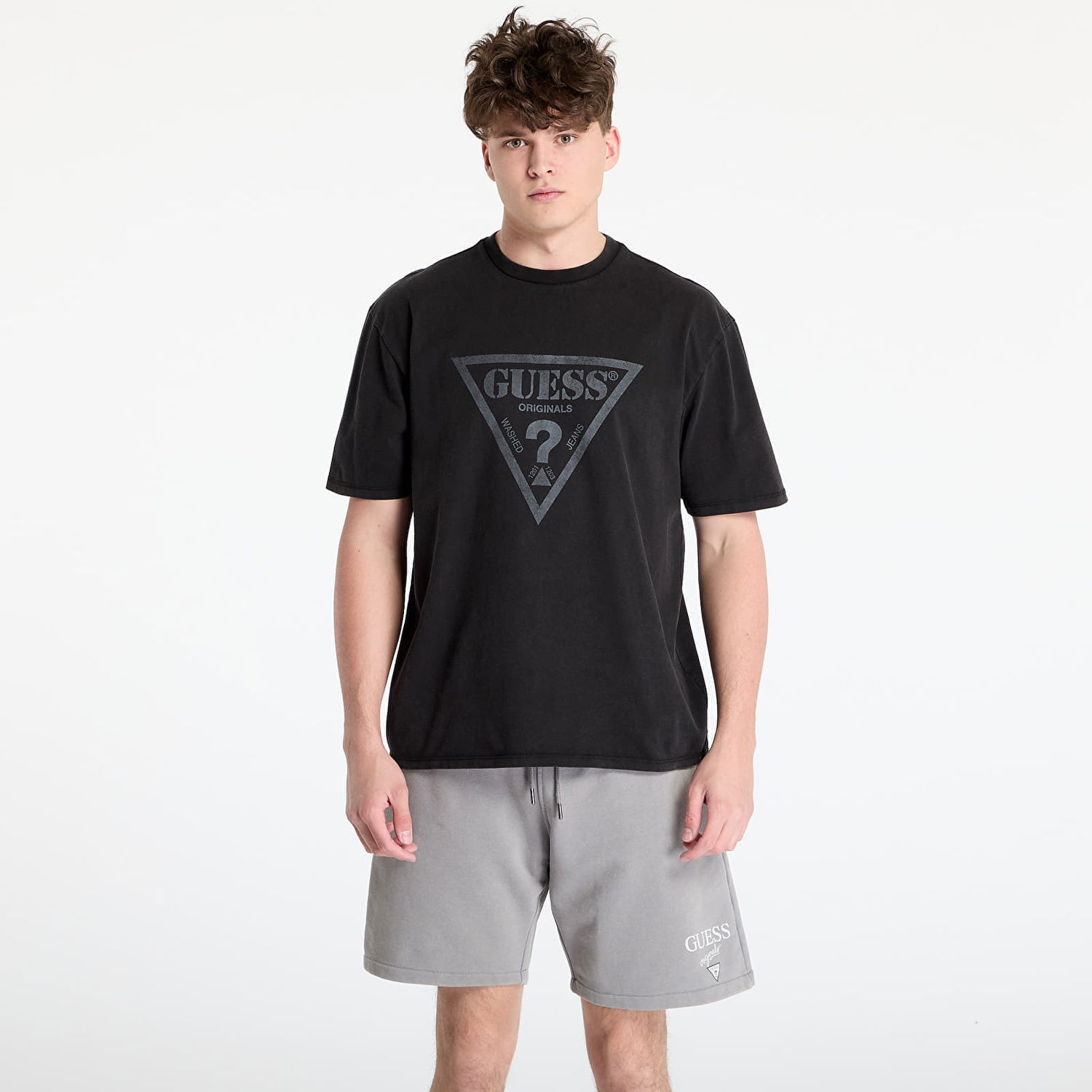 T-shirt GUESS GUESS Originals Front Logo T-Shirt Svart | M5GI10K8FQ4-JTMU, 0