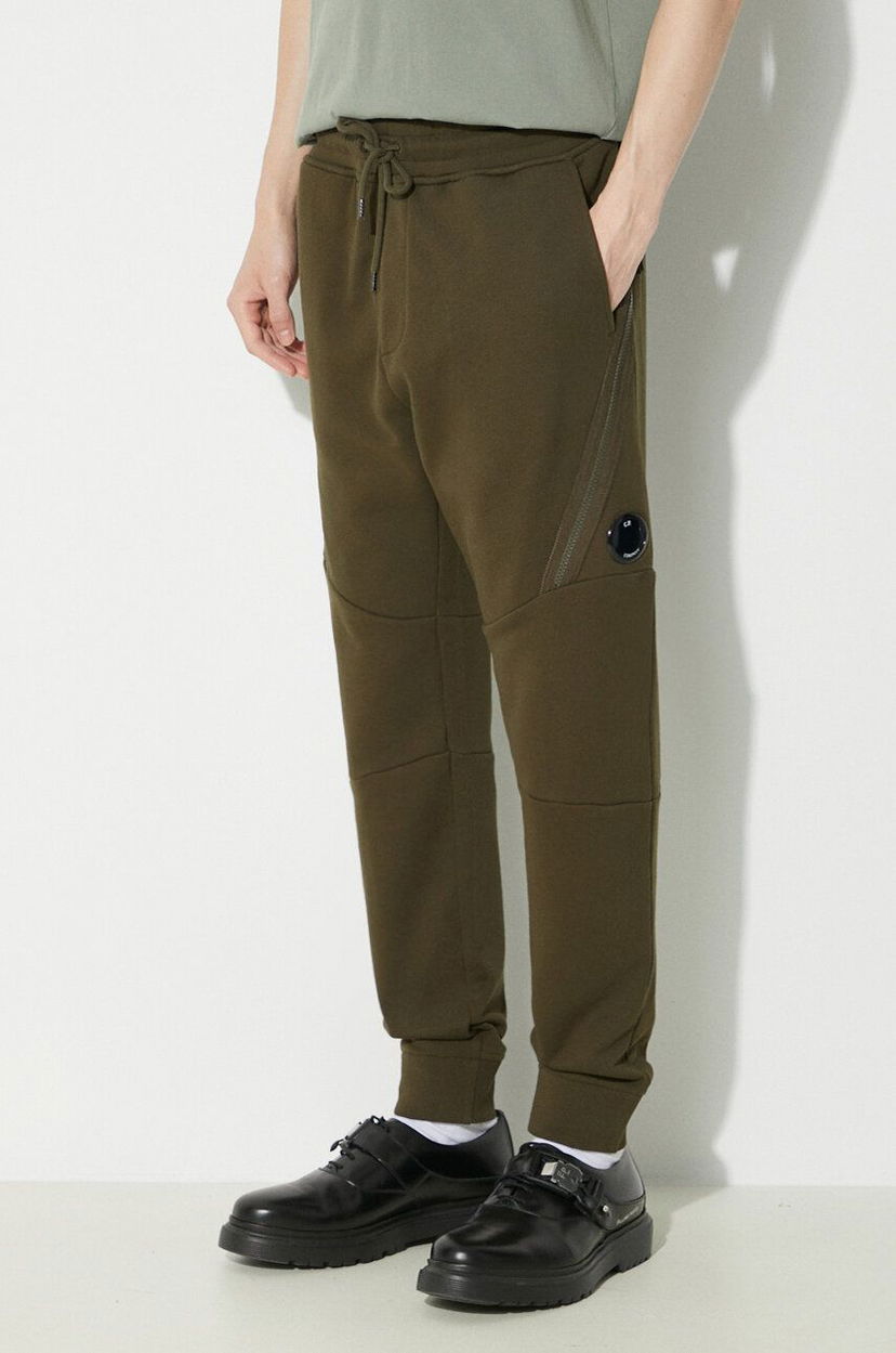 Träningsbyxor C.P. Company Diagonal Raised Fleece Sweatpants Grön | 16CMSP084A005086W