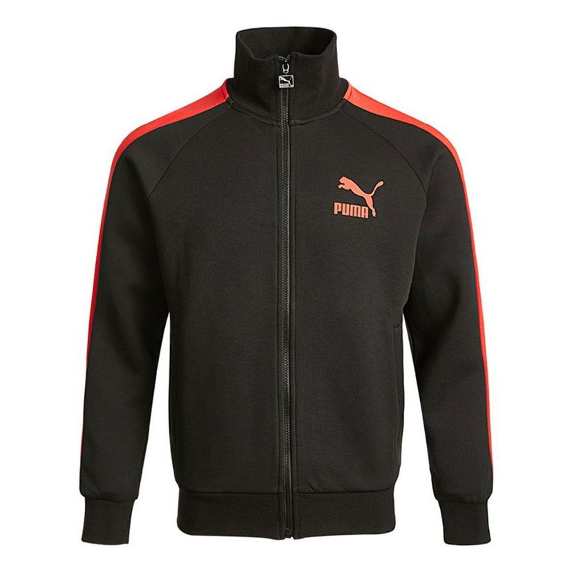 Jacka Puma Sports Stitching Stand-up Collar Jacket Svart | 531377-51