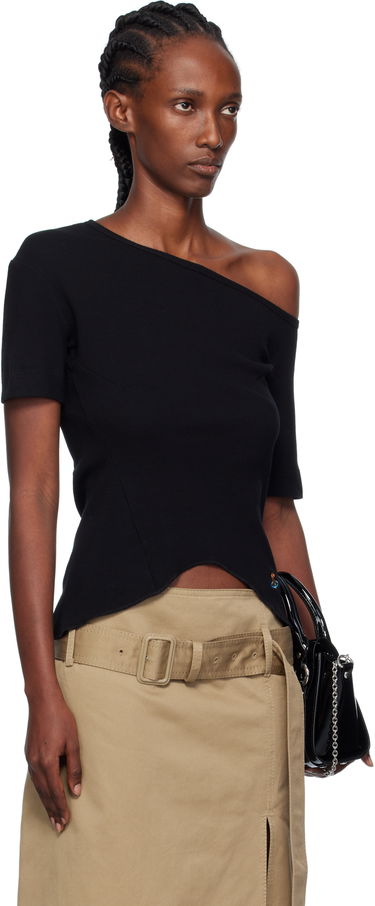 T-shirt Vivienne Westwood Vivienne Westwood Asymmetrical Shoulder T-Shirt Svart | 1G010010-J009C-, 1