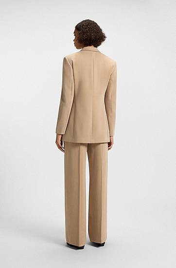 Jacka BOSS Relaxed Fit Double-Breasted Blazer Beige | 50540819, 1