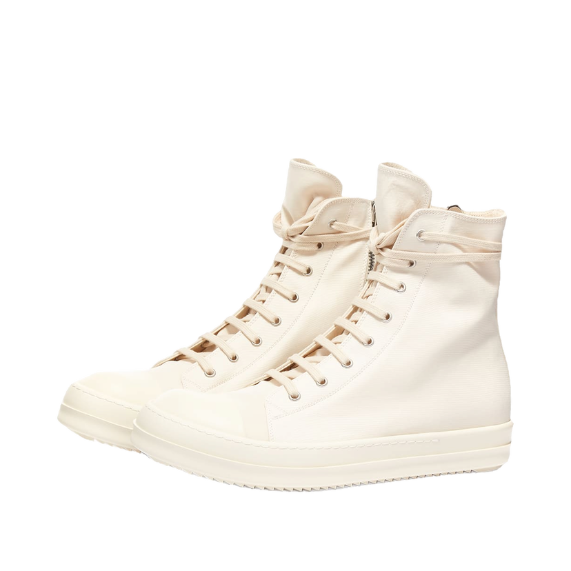 Sneakers och skor Rick Owens DRKSHDW Cotton Nylon High Vit | DU01B7800-MU-2111