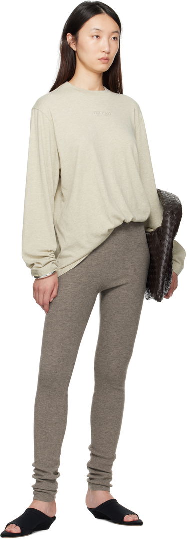 T-shirt Fear of God Fear of God ESSENTIALS Classic Fit Long Sleeve T-Shirt Beige | 125SP255882FW, 3