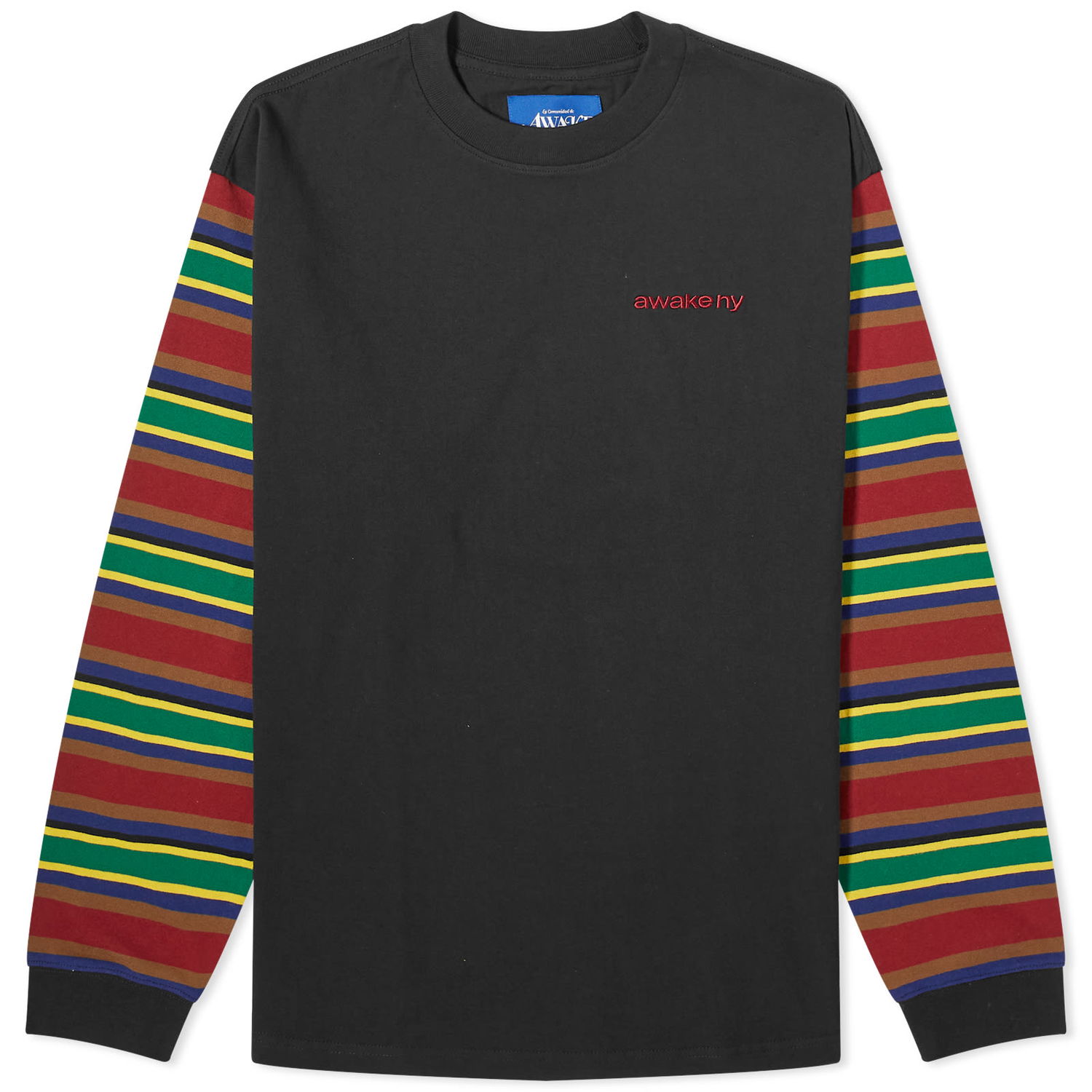 T-shirt Awake NY 94 Stripe T-Shirt Svart | AWK-FW23-TS001-BKM, 0